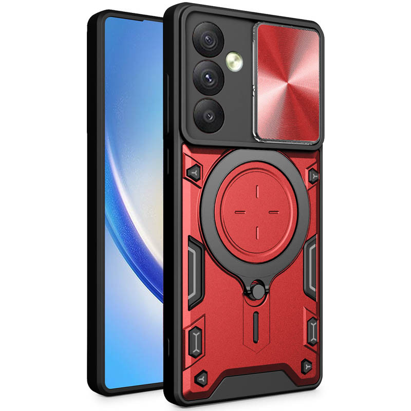 Фото Ударопрочный чехол Bracket case with Magnetic для Samsung Galaxy M55 (Red) на vchehle.ua