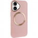 TPU чохол Bonbon Metal Style with Magnetic safe на Apple iPhone 16 Plus (6.7") (Рожевий / Light Pink)