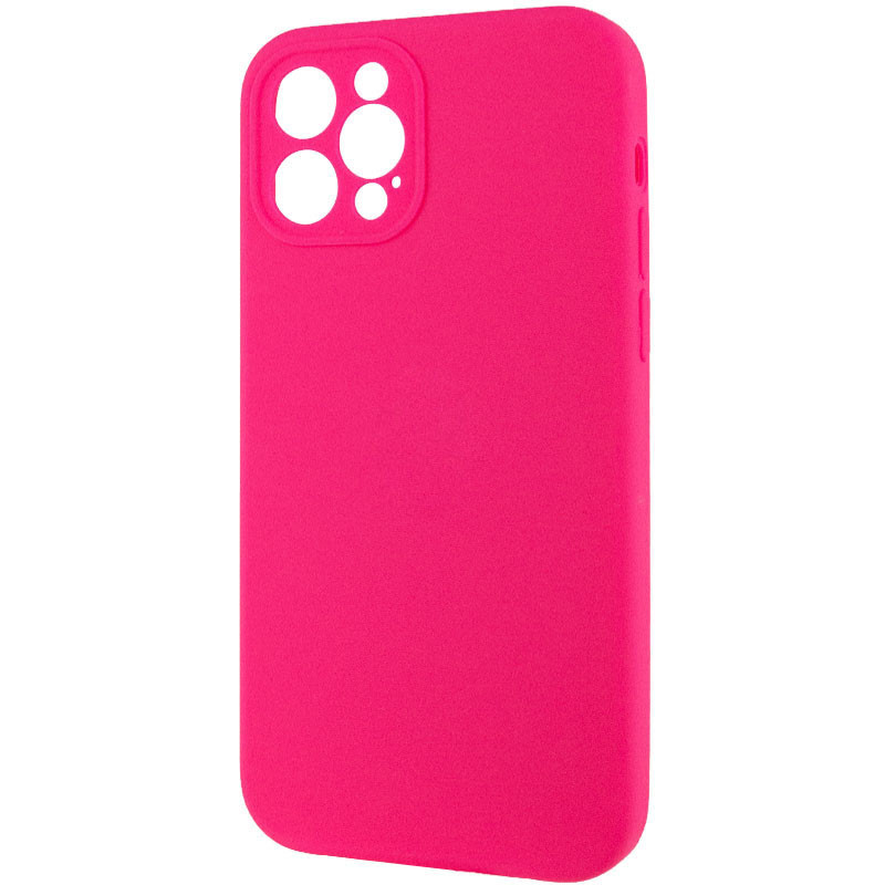 Фото Чохол Silicone Case Full Camera Protective (AA) NO LOGO на Apple iPhone 12 Pro (6.1") (Рожевий / Barbie pink) в маназині vchehle.ua