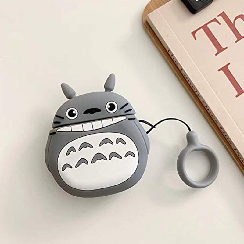 Фото Силиконовый футляр Cartoons&Heroes для наушников AirPods 1/2 + кольцо (Тоторо) на vchehle.ua