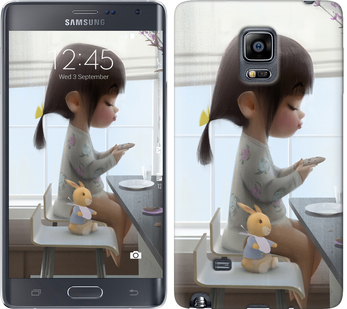 

Чехол Милая девочка с зайчиком для Samsung Note Edge SM-N915 636433