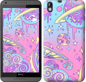 Чехол Розовая галактика для HTC Desire 816