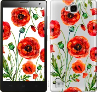 

Чехол Нарисованные маки для Huawei Honor 3C 744169