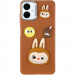 Фото Чехол TPU Leather Toys для Samsung Galaxy A06 (Labubu / Brown) на vchehle.ua