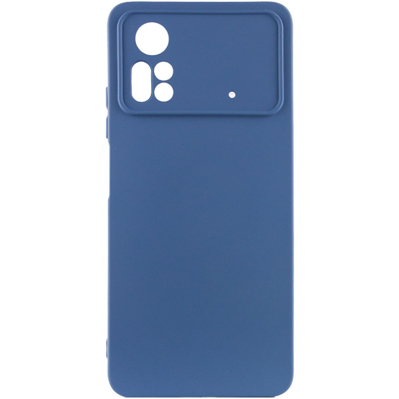 Чохол Silicone Cover Lakshmi Full Camera (A) на Xiaomi Poco X4 Pro 5G (Синій / Navy Blue)