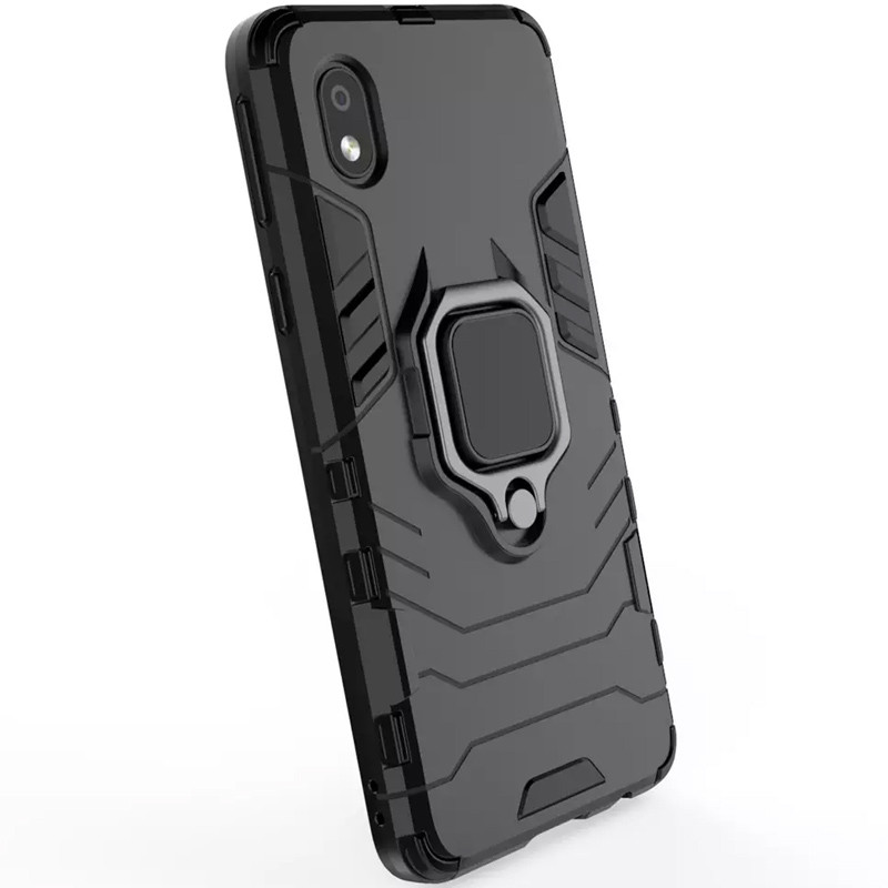 Фото Ударостійкий чохол Transformer Ring for Magnet на Samsung Galaxy M01 Core / A01 Core (Чорний / Soul Black) в маназині vchehle.ua