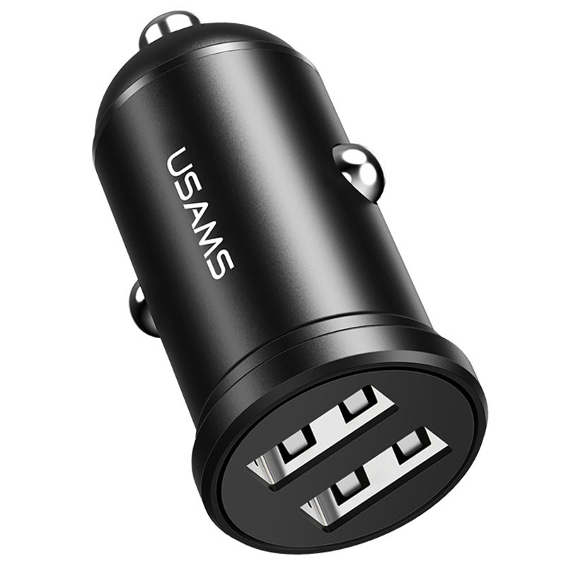 АЗП Usams US-CC114 C20 Mini 2.4A (2USB-A) (Чорний)