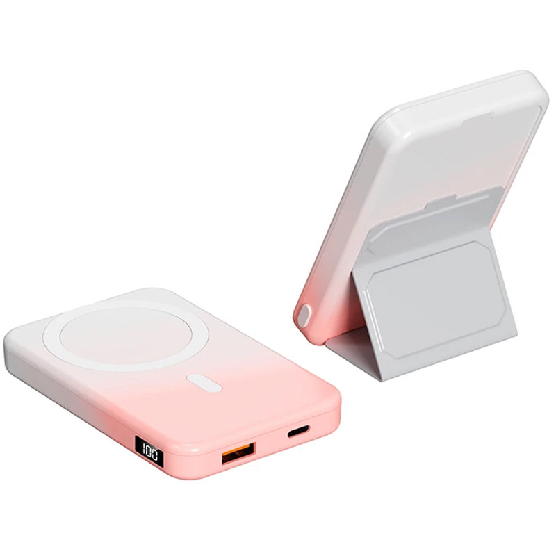 Портативное ЗУ Power Bank JJT-A27-1 Gradient PD20W+QC 22.5W с БЗУ 10000 mAh (White / Pink)