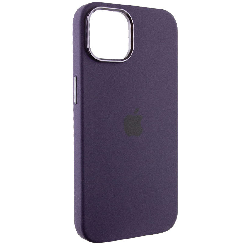 Чохол Silicone Case Metal Buttons (AA) на Apple iPhone 13 (6.1") (Фіолетовий / Elderberry)