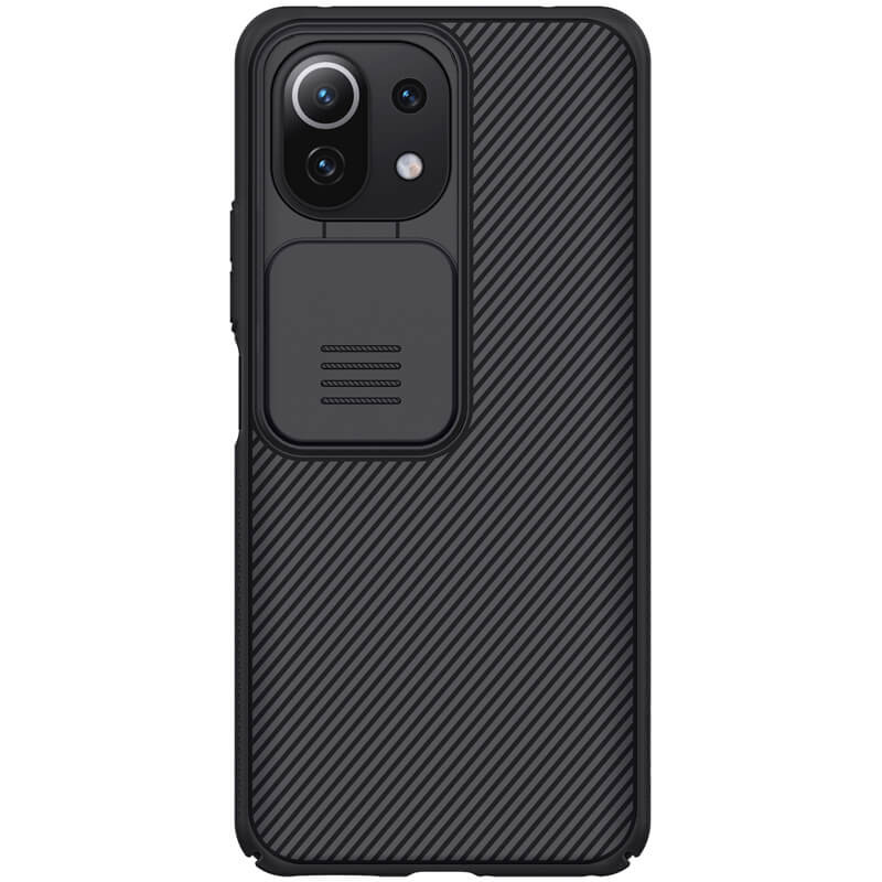Карбоновая накладка Nillkin Camshield (шторка на камеру) для Xiaomi Mi 11 (Черный / Black)