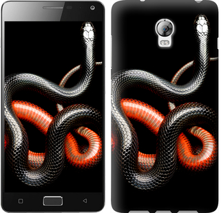 

Чохол Червоно-чорна змія на чорному тлі на Lenovo Vibe P1 482097