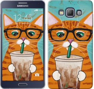 Чехол Зеленоглазый кот в очках для Samsung Galaxy A7 A700H