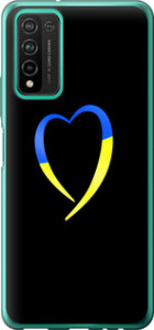 Чехол Жёлто-голубое сердце для Huawei Honor 10X Lite