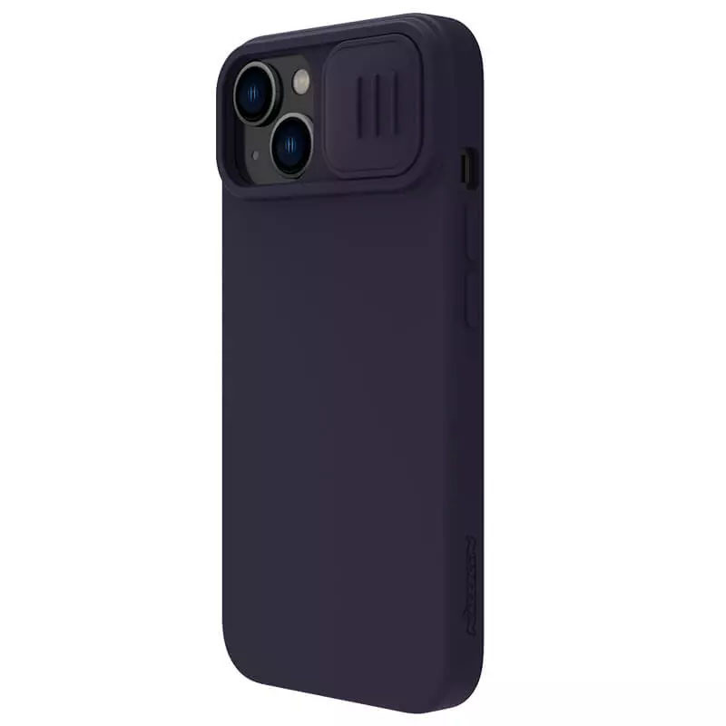 Фото Силіконова накладка Nillkin Camshield Silky Magnetic на Apple iPhone 14 (6.1") (Фіолетовий) на vchehle.ua