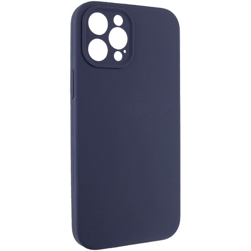 Фото Чохол Silicone Case Full Camera Protective (AA) NO LOGO на Apple iPhone 12 Pro Max (6.7") (Темно-синій / Midnight blue) на vchehle.ua