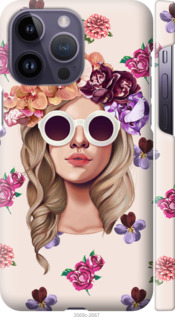 

Чехол Девушка с цветами v2 для iPhone 14 Pro Max 1482608