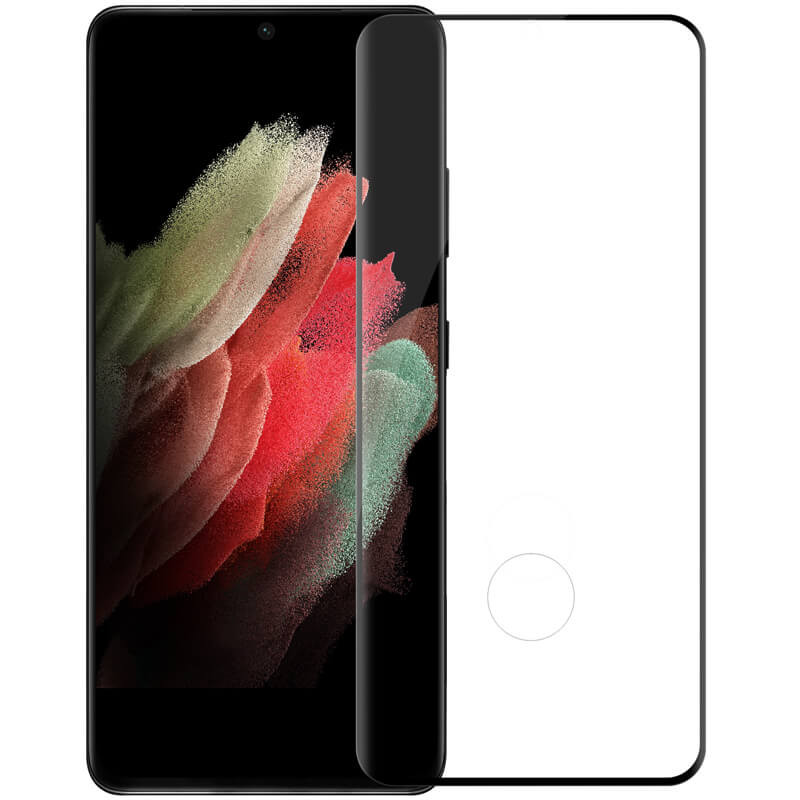 Фото Защитное стекло Nillkin (CP+ max 3D) для Samsung Galaxy S21 Ultra (Черный) на vchehle.ua