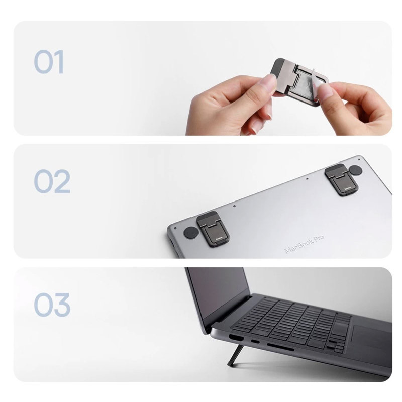 Підставка для ноутбука Baseus Slim Laptop Kickstand (2шт) (LUZC00001) (Gray) в магазині vchehle.ua