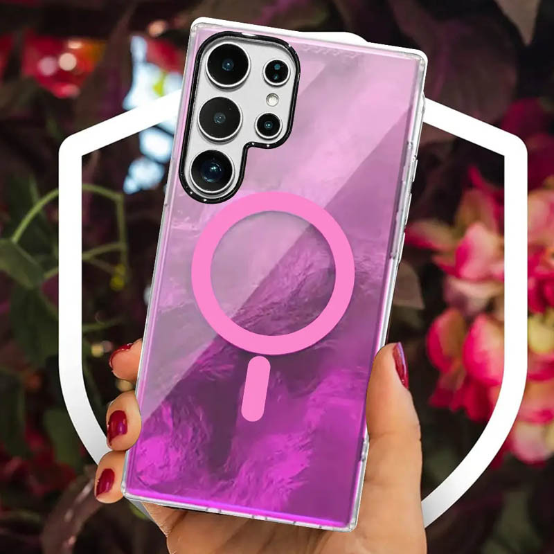 Чохол TPU Shiny Mountain (MagFit) на Samsung Galaxy S25 Ultra (Pink) в магазині vchehle.ua