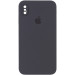 Чехол Silicone Case Square Full Camera Protective (AA) для Apple iPhone XS / X (5.8") (Серый / Dark Gray)