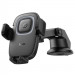 Автодержатель с БЗУ Hoco HW32 Crown push-type (center console) (Black / Metal gray) в магазине vchehle.ua