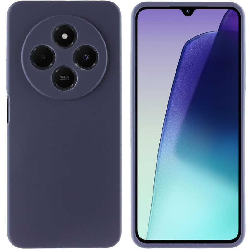 Фото Чохол Silicone Cover Lakshmi Full Camera (AAA) на Xiaomi Redmi 14C / Poco C75 (Темно-синій / Midnight blue) на vchehle.ua