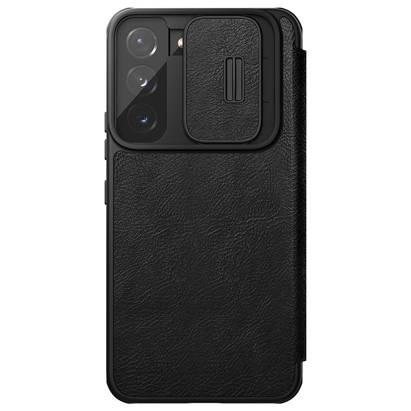 Фото Кожаный чехол-книжка Nillkin Qin Pro Camshield для Samsung Galaxy S22 (Черный) на vchehle.ua