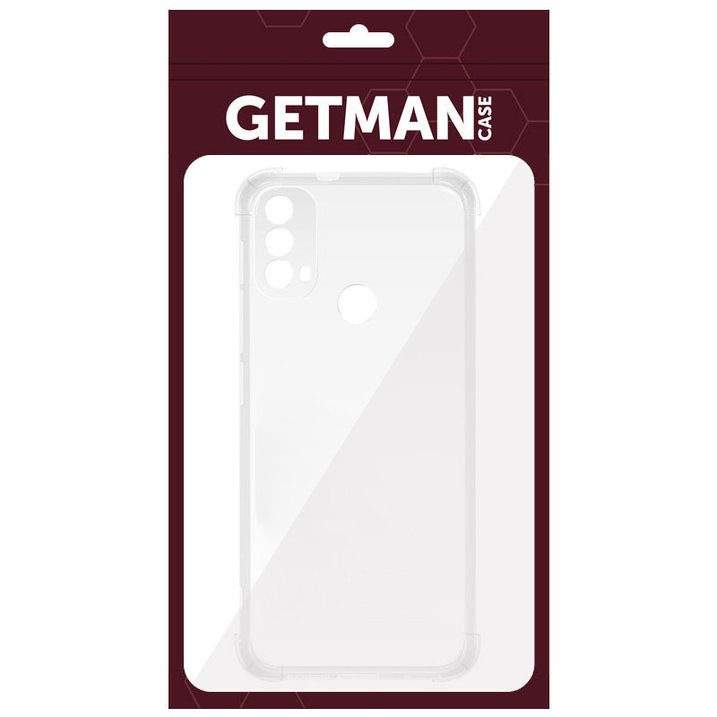 Купить TPU чехол GETMAN Ease logo усиленные углы Full Camera для Motorola Moto E40 / E30 (Бесцветный (прозрачный)) на vchehle.ua