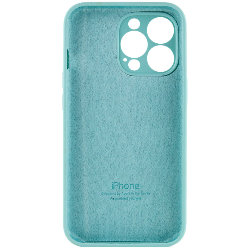 Чохол Silicone Case Full Camera Protective (AA) на Apple iPhone 13 Pro (6.1") (Бірюзовий / Marine Green) в магазині vchehle.ua