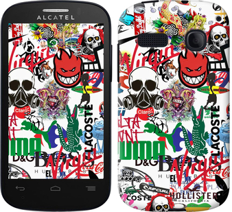 

Чохол Many different logos на Alcatel One Touch Pop C3 4033D 658191