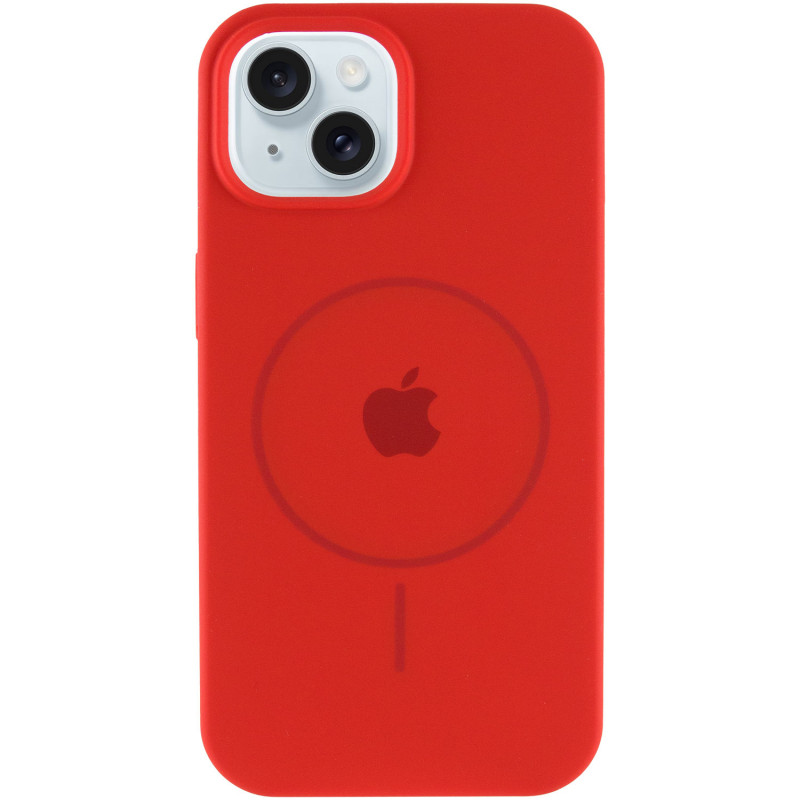 Фото Чохол Silicone Case Full Protective (AA) with Magnetic Safe на Apple iPhone 14 Plus (6.7") (Червоний / Red) на vchehle.ua