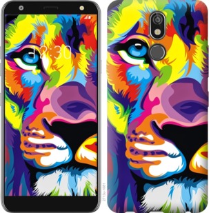 

Чохол Різнобарвний лев на LG K40 763425