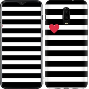 

Чехол Черно-белые полосы для OnePlus 6T 752237
