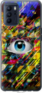 Чехол Абстрактный глаз для Oppo Reno6 Z