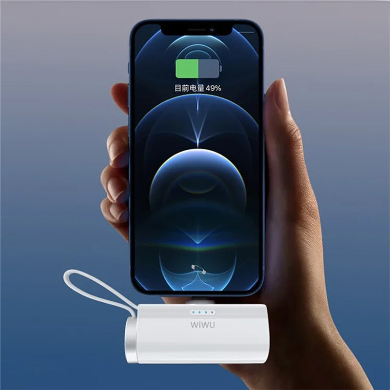 Заказать Портативное ЗУ Power Bank WIWU W026 2 in 1 Type-C с БЗУ For Apple Watch 15W 5000 mAh (White) на vchehle.ua