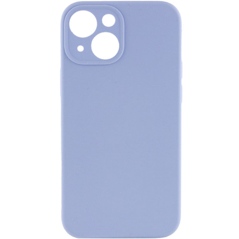 Чехол Silicone Case Full Camera Protective (AA) NO LOGO для Apple iPhone 14 (6.1") (Голубой / Lilac Blue)