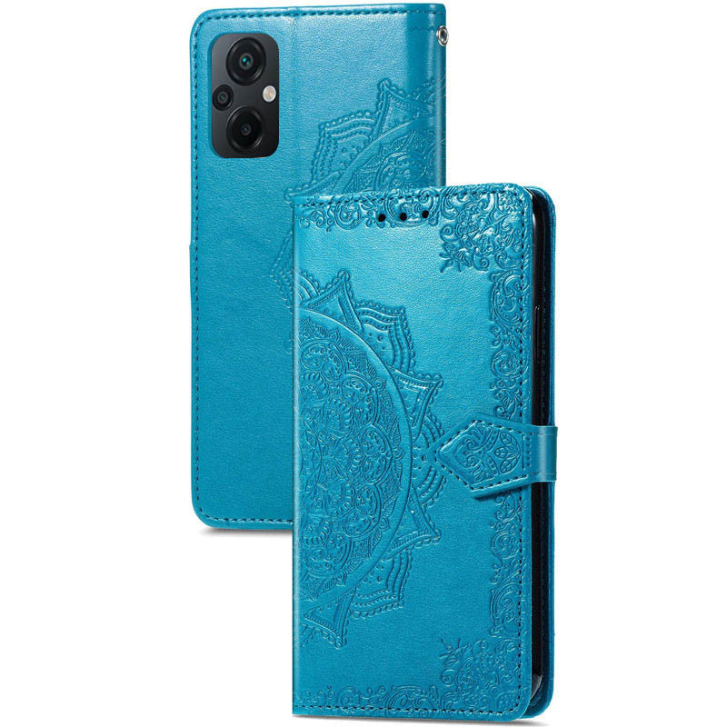 Шкіряний чохол (книжка) Art Case з візитницею на Xiaomi Poco M5 (Синій)