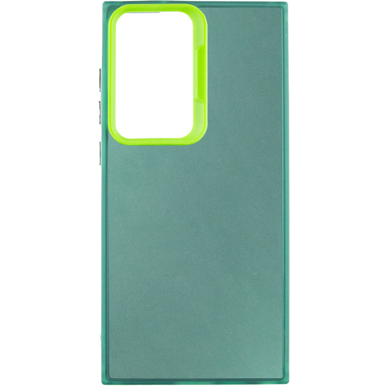 TPU+PC чохол Magic glow with protective edge на Samsung Galaxy S22 Ultra (Green)