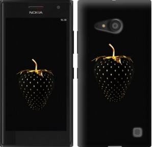 Чехол Черная клубника для Nokia Lumia 650