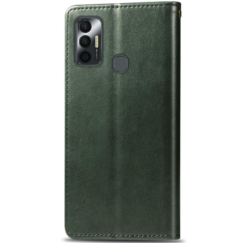 Шкіряний чохол-книжка GETMAN Gallant (PU) для TECNO Spark 7 (Зелений) в магазині vchehle.ua