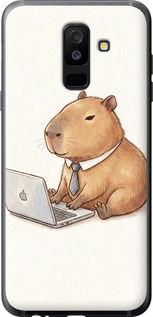 Чехол Funny Capybara CEO Working для Samsung Galaxy A6 Plus 2018