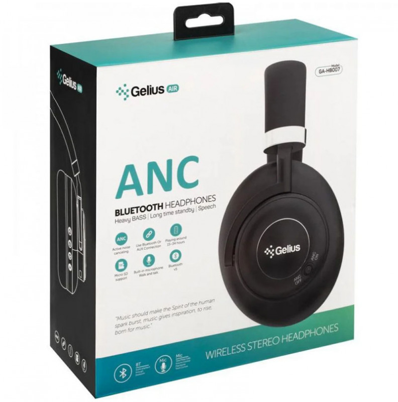 Купити Bluetooth навушники Gelius Air ANC GA HB-007 (Black) на vchehle.ua