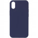 Чехол Silicone Case Full Protective (AA) NO LOGO для Apple iPhone X / XS (5.8") (Темно-синий / Midnight blue)