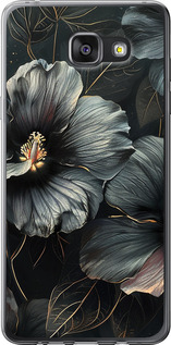 Чехол Черные цветы для Samsung Galaxy A7 (2016) A710F