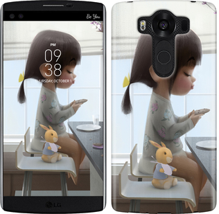 

Чехол Милая девочка с зайчиком для LG V10 H962 636573