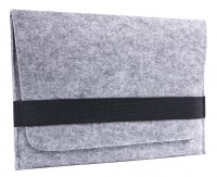 Серый войлочный чехол-конверт GMAKIN (GM15) на резинке для для MacBook Air 13.3'' (2017)