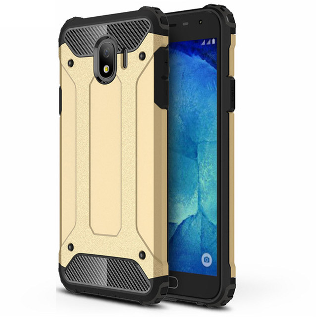 Бронированный противоударный TPU+PC чехол Immortal для Samsung J400F Galaxy J4 (2018) (Золотой)