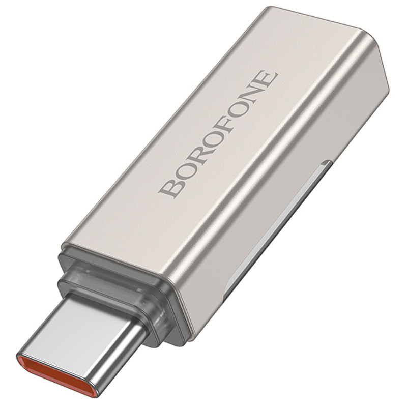 Фото Переходник Borofone BV25 Type-C male to Type-C female (Gray) в магазине vchehle.ua