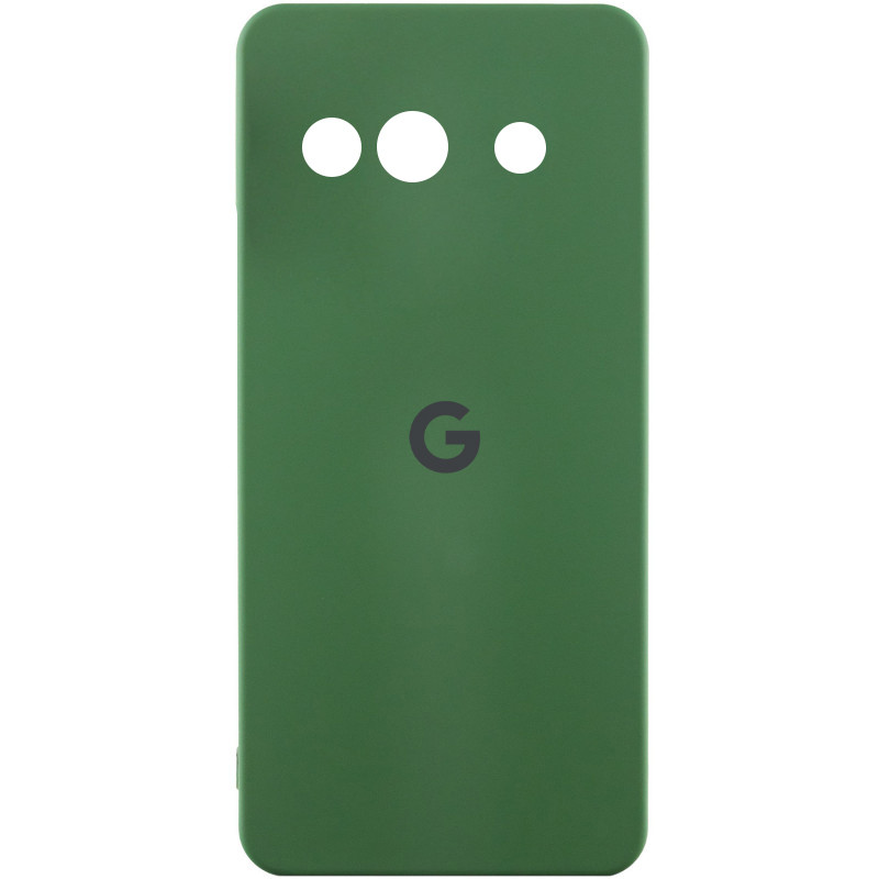 Чехол Silicone Cover Lakshmi Full Camera (AA) with logo для Google Pixel 9a (Зеленый / Dark green)