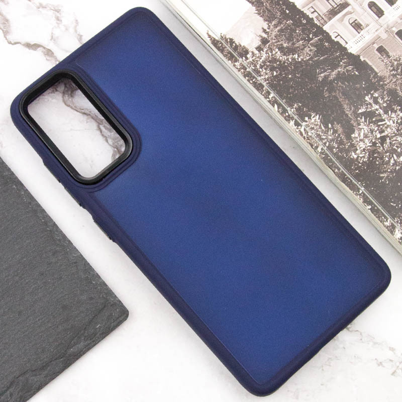 Чохол TPU+PC Lyon Frosted на Motorola Moto G22 (Navy Blue) в магазині vchehle.ua